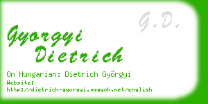 gyorgyi dietrich business card