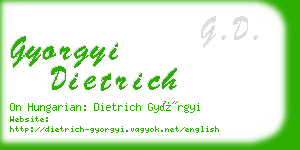 gyorgyi dietrich business card